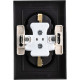 Розетка с/у 2x2P+Е 16A, IP20, в сборе, Schneider Electric ATLASDESIGN [ATN001024][6] карбон