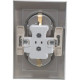 Розетка с/у 2x2P+Е 16A, IP20, со штор., в сборе, Schneider Electric ATLASDESIGN [ATN000326] алюминий