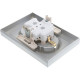 Розетка с/у 2x2P+Е 16A, IP20, со штор., в сборе, Schneider Electric ATLASDESIGN [ATN000326] алюминий