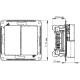 Переключатель с/у 2-кл 10А, IP20, Schneider Electric Glossa [GSL000365] алюминий
