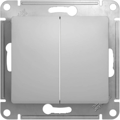 Переключатель с/у 2-кл 10А, IP20, Schneider Electric Glossa [GSL000365] алюминий