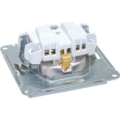 Розетка с/у 2P+E 16A, IP20, со шторками, Schneider Electric Glossa [GSL000345] алюминий