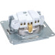 Розетка с/у 2P+E 16A, IP20, со шторками, Schneider Electric Glossa [GSL000345] алюминий
