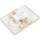 Розетка с/у 2x2P 16A, IP20, Schneider Electric Glossa [GSL000320] алюминий
