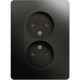 Розетка с/у 2x2P 16A, IP20, Schneider Electric Glossa [GSL000720] антрацит