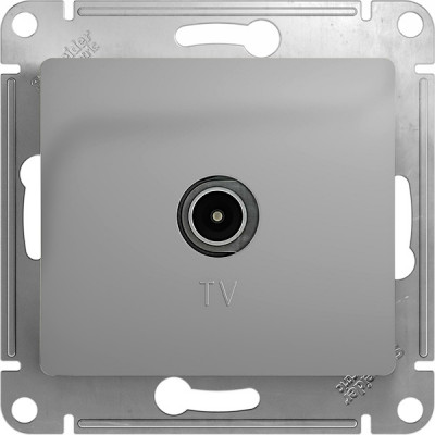 Розетка с/у TV оконечная, IP20, Schneider Electric Glossa [GSL000393] алюминий