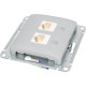 Розетка с/у компьютерная 2xRJ45, IP20, Schneider Electric Glossa [GSL000385KK] алюминий