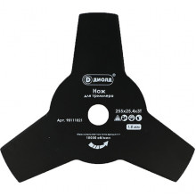 Нож для триммера 255x3Тх25,4х1,8мм, 3 лезвия, двухсторонний,  ДИОЛД 