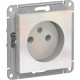 Розетка с/у 2P 16A, IP20, Schneider Electric ATLASDESIGN [ATN000441] жемчуг
