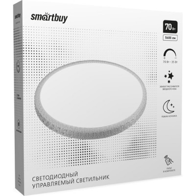 Светильник потолочный LED  70W, ПДУ 3000-6500K, 5600Лм, d390*70, SmartBuy [SBL-DIM14-70W]