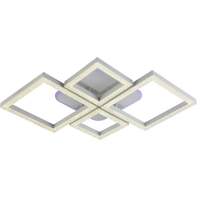 Люстра LED 120W+8W, ПДУ 3000-6000K+RGB, 8900Лм, 700*470*90 , PL [5877/4C WHT] белый