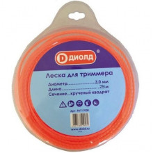 Леска для триммера д.3мм, длина 25м, круг, ДИОЛД 