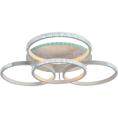 Люстра LED 132+10W, ПДУ 3000-6000K+RGB, 9900Лм, 700*700*120, PL [8047/4 WHT A] белый