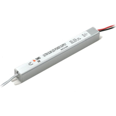 Блок питания 12V  18W, IP20, металл сверхтонкий длинный [L-18-12]