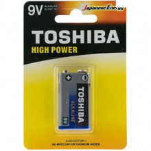 Батарейка Toshiba 9V 6LR61 Alkaline [BL1/12] [TH 6LR61/1BL]