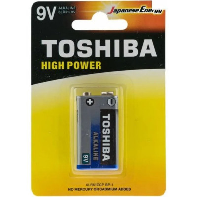 Батарейка Toshiba 9V 6LR61 Alkaline [BL1/12] [TH 6LR61/1BL]