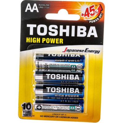 Батарейка Toshiba AA LR06 Alkaline [BL4/48] [TH LR6/4BL]