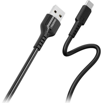 Кабель USB - Type-C, 1.0м, 5A, SmartBuy [iK-3112-S33b] черный