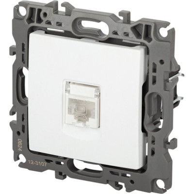 Розетка с/у компьютерная RJ45, ЭРА12 [12-3107-01М][10] белый матовый