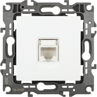 Розетка с/у компьютерная RJ45, ЭРА12 [12-3107-01М][10] белый матовый