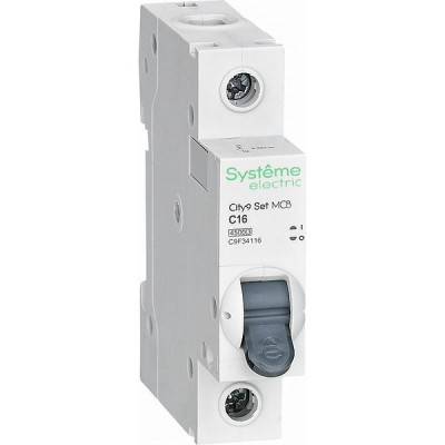 Выключатель автоматический 1п C  16А 4,5кА, Systeme Electric City9 [C9F34116] [12]