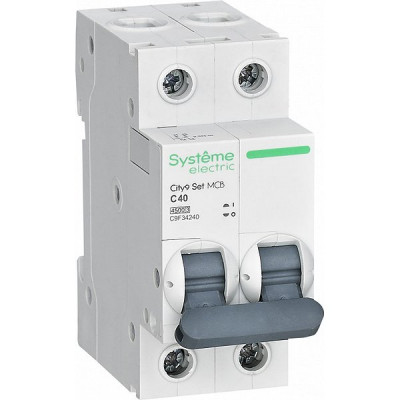 Выключатель автоматический 2п C  40А 4,5кА, Systeme Electric City9 [C9F34240]