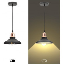 Светильник подвесной 1*E27*60W, металл, d203*850, ЭРА [PL4 BK/RC] черный