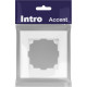 Рамка 1п, IP20, Intro Accent [6-501-01М] белый матовый
