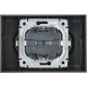 Розетка с/у 2x2P+Е 16A, IP20, в сборе, IEK BRITE [BR-R21-16-K02-F] черный