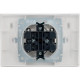 Розетка с/у 2x2P+E 16A, IP20, в сборе, со шторками и крышкой, IEK BRITE [BR-R26-16-44-K01-F] белый