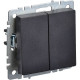 Переключатель с/у 2-кл 10А, IP20, IEK BRITE [BR-V22-0-10-K02] черный