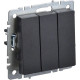 Выключатель с/у 3-кл 10А, IP20, IEK BRITE [BR-V30-0-10-K02] черный