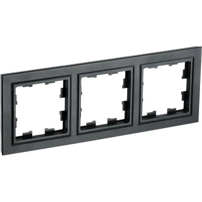 Рамка 3п, IP20, IEK BRITE [BR-M32-K02] черный