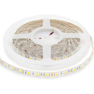 Лента LED 24В IP65 SMD5050  60/м, б/теп, 14.4Вт/м, 1100Лм/м, 5м/ц.1м, Apeyron [00-320]