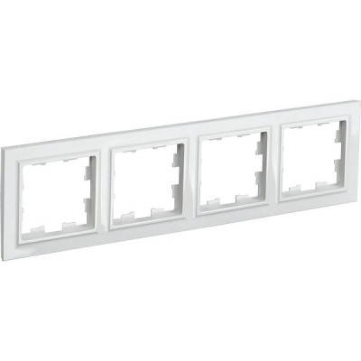 Рамка 4п, IP20, IEK BRITE [BR-M42-K01] белый