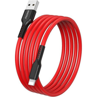Кабель USB - Lightning, 1.0м, 2.4A, SmartBuy [iK-512-S21br] красный