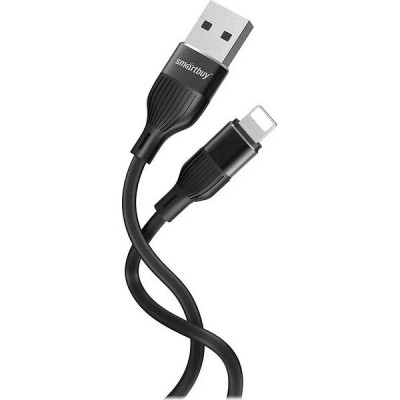 Кабель USB - Lightning, 1.0м, 2.4A, SmartBuy [iK-512-S72b] черный