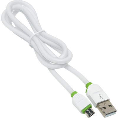 Кабель USB - microUSB, 1.0м, 2.4А, LDNIO LS34 [LD_B4506] медь, 86 жил, PVC , белый