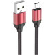 Кабель USB - microUSB, 1.0м, 2.4А, LDNIO LS431 [LD_B4632] медь, 86 жил, нейлоновая оплетка, красный