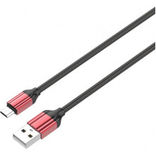 Кабель USB - microUSB, 2.0м, 2.4А, LDNIO LS432 [LD_B4568] медь, 120 жил, нейлоновая оплетка, красный
