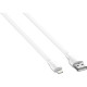 Кабель USB - Lightning, 2.0м, 2.1А, LDNIO LS552 [LD_C3831] медь, 86 жил, ПВХ, плоский, белый
