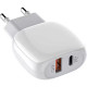 Зарядное устройство LDNIO, USB+Type-C Auto-ID, max 20W, кабель PD-L/PD + QC 3.0 [A2316C] белый