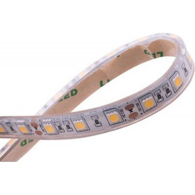 Лента LED 12В IP65 SMD5050  60/м, б/хол, 14.4Вт/м, 700Лм/м, 5м/ц.1м, 3М скотч, в чехле, SWG [015652]