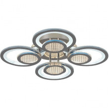 Люстра LED 56W, ПДУ 3000-6500K, 6810Лм, акрил, d520*90, ЭС [51267/4CR] хром+белый