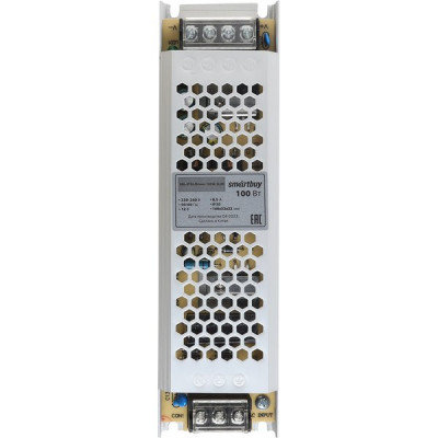 Блок питания 12V 100W, IP20, металл соты ультратонкий, SmartBuy [SBL-IP20-Driver-100W-SLIM]