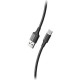 Кабель USB - Type-C, 2.0м, 3A, SmartBuy [iK-3122-S14b] черный