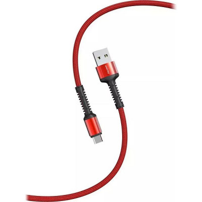 Кабель USB - microUSB, 1.0м, 3A, SmartBuy [iK-12-S26br] красный