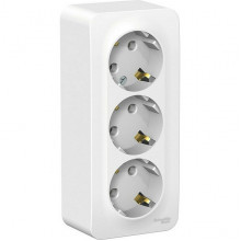 Розетка о/у 3x2P+E 16А, без шторок, изол.пл., Schneider Electric Blanca [BLNRA010311] белый [5/30]