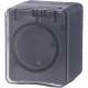 Розетка о/у 2P+E 16A, IP54, со шторками, Schneider Electric ATLASDESIGN PROFI [ATN544045] антрацит