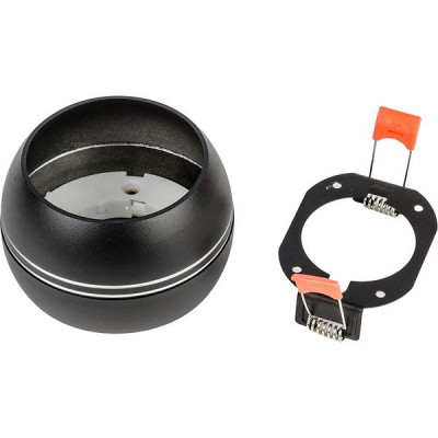 Светильник накладной 1xGX53 MAX15W, IP20, d90*55, Fametto [DLC-S614 GX53 Black/Silver] черный